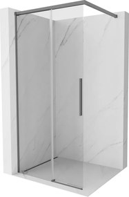 Mexen Rox douchewand Walk-in 120 x 200 cm, transparant 8 mm, gun metal - 8C2-120-003-95-00