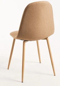 Set 4 Teok Stoffen Stoelen