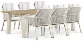Tuinset 4 personen 240 cm Aluminium/rope Taupe Lifestyle Garden Furniture Verona/Glasgow