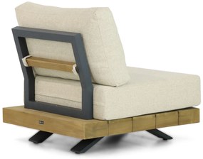 Hoek loungeset 6 personen Aluminium/Teak Old teak greywash  Santika Furniture Santika
