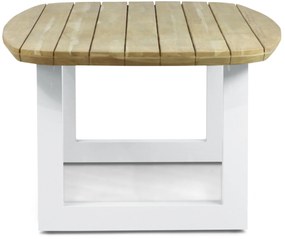 Dining Tuintafel rechthoekig 240 x 100 cm Aluminium/Teak Wit Falcon/Talai