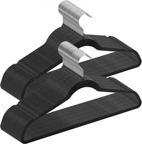 VEVOR Antislip kledinghangers, 50 stuks witte fluwelen hangers met 360 graden draaibare haak en 5 mm ultradun ontwerp, ruimtebesparende hangers voor zijden kleding, jassen, truien, bandjes