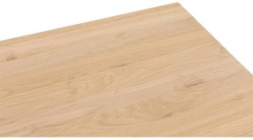 Goossens Bijzettafel Quinze, hout eiken onbewerkt, modern design, 110 x 50 x 50 cm