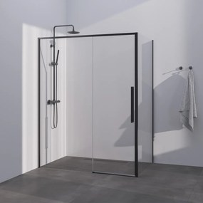 Brauer Season douchecabine met schuifdeur 140x100cm gunmetal