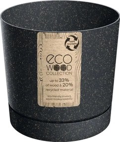 Prosperplast Tubo P Eco Wood Bloempot -Ø 19,9 cm - Eco Antraciet