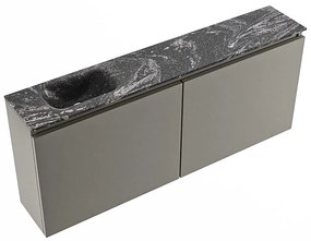 Mondiaz Ture DLux toiletmeubel 120cm smoke met wastafel lava links zonder kraangat