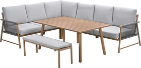 Garden Impressions Hannie lounge dining set 6-delig - light teak look