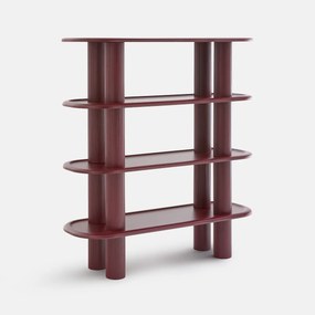 Boekenkast 5 planken, mat gelakt, 155 cm hoog, CALIO
