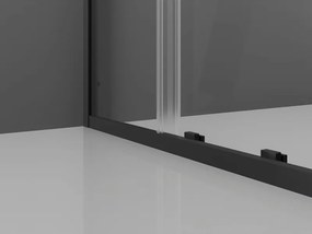 Mexen Exo vierkante douchecabine schuifdeur 90 x 90 cm, transparant, zwart - 8111-090-090-70-00