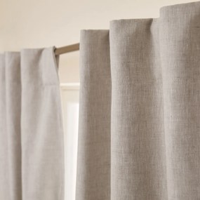 Verduisteringsgordijn van gewassen linnen, verborgen lipjes, Private