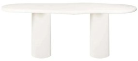 Richmond Interiors Bloomstone Witte Eettafel Organisch Beton - 260 X 110cm.