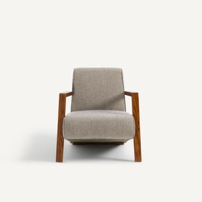 Fauteuil in wol en polyester Sanami