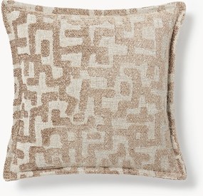 Viscose kussen Contia met ingeweven jacquard patroon