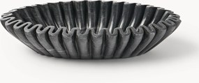 Handgemaakte ovale decoratieve schaal Santorini van marmer, B 35 cm