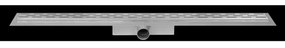 Easy Drain Compact 50 douchegoot RVS met enkele plaat RVS standaard RVS flens waterslot 50mm 80cm inbouw diepte 83mm met zijuitloop EDCOMPR80050
