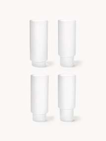 Mondgeblazen longdrinkglazen Ripple met groefreliëf, 4-delig