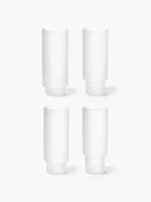 Mondgeblazen longdrinkglazen Ripple met groefreliëf, 4-delig