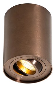 Moderne plafondSpot / Opbouwspot / Plafondspot donkerbrons draai- en kantelbaar - Rondoo Up Modern GU10 Binnenverlichting Lamp