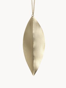 Kerstboomhangers Leaf van messing, 4-delig