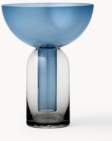 Mondgeblazen glazen vaas Torus, H 20 cm