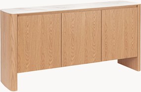 Houten dressoir Gavriel met marmerlook blad