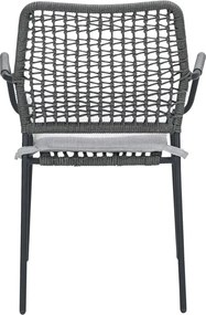 Garden Impressions Natas tuinstoel stapelbaar grijs - 2 stuks