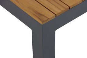 Loungeset 5 personen Aluminium/Teak Grijs Lifestyle Garden Furniture Vittoria