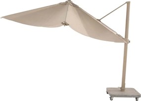 4 Seasons Outdoor Siesta PREMIUM 300 x 300 cm parasol - zand doek met latte frame Parasol   beige weerbestendig