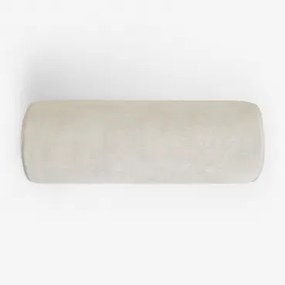 Lesoto Rolkussen 20x60 Cm In Fluweel Wit Fluweel Gardenia - Sklum