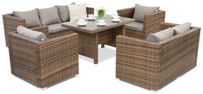 Roma Apetito 7 Tuinpunt technorattan tuinmeubelen bruin