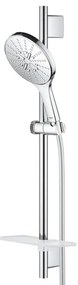 GROHE Rainshower Smartactive 150 Glijstangset - 60cm - ronde handdouche - 3 straalsoorten - gladde doucheslang - met zeepschaal - chroom 26592000