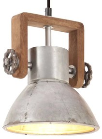 vidaXL Hanglamp industrieel rond 25 W E27 19 cm zilverkleurig