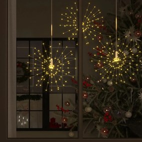 vidaXL 10 st Kerstverlichting vuurwerk 1400 LED's buiten 20 cm warmwit