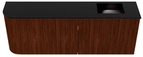 Mondiaz Joya 110cm toiletmeubel ronding links ruby met wastafel faye rechts zonder kraangat urban