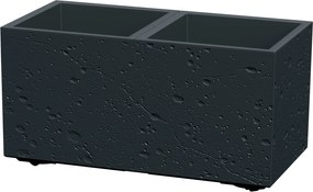 Prosperplast Sierra Case Beton Effect Plantenbak - 57,7 x 28,8 x 29 cm - Zwart Beton