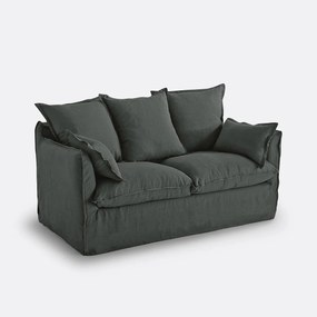 Bankhoes in gekreukt linnen Odna