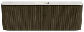 Mondiaz Joya DLux 125cm toiletmeubel ronding links/rechts shadow met wastafel faye midden 1 kraangat ostra