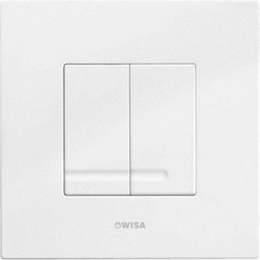 Wisa Bedieningspaneel - 16x16cm - vierkant - dualflush - kunststof - mat wit 8051402101