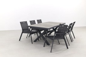 Hartman Napoli/Ottowa 205-265x100 cm. - 7-delige stapelbare tuinset