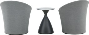 The Outsider Lounge/Balkon Set- Luuk - Zwart/Grijs - Tafel - 2 Kussens - The Outsider