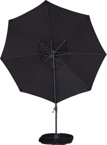The Outsider Ronde Zweefparasol - Jip - Zwart  - 300cm - The Outsider