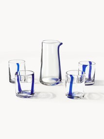 Handgeblazen waterkaraf Taha met waterglazen, set van 5