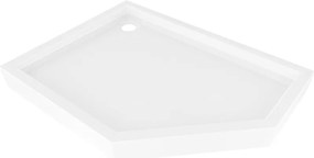 Mexen Flow+ kwartronde douchebak links 100 x 80 cm, witte glans - 46P108010LH