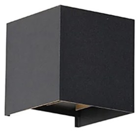 Buiten wandlamp zwart incl. LED 2-lichts IP54 - Edwin