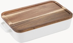 Porseleinen ovenschaal Alto met houten deksel