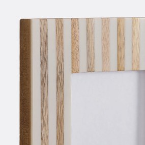 Gestreept frame van hars en mangohout, 16,5 x 21,5 cm, STYNA