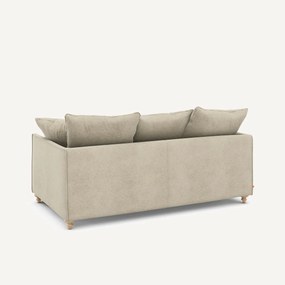 3-zits compacte slaapbank in linnen fluweel, LAZARE
