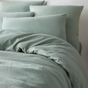 Dubbelzijdige kussensloop in gewassen linnen en gewassen katoen, Annaba