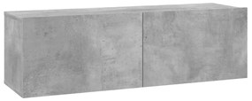 vidaXL Tv-meubel 100x30x30 cm bewerkt hout betongrijs