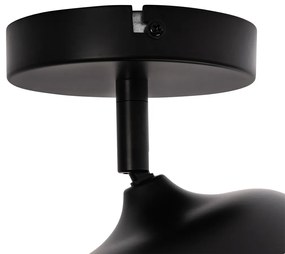 Design spot zwart met goud en smoke glas - Kyan